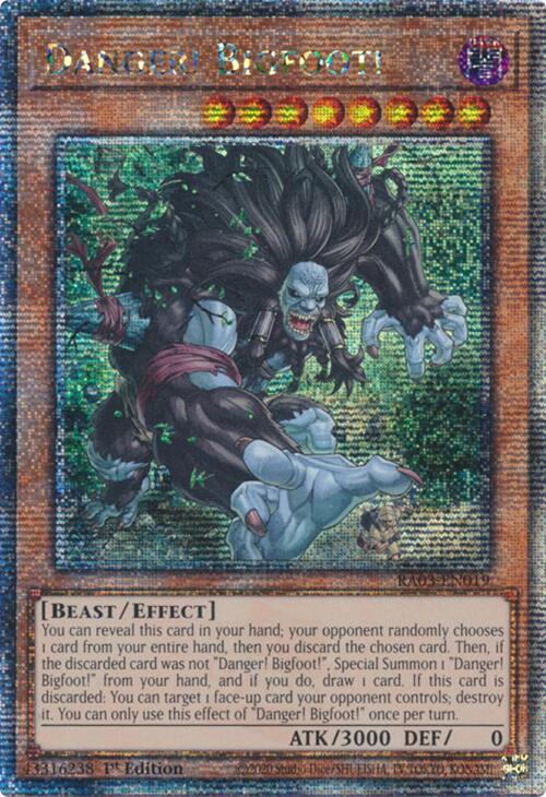 Danger! Bigfoot! (Quarter Century Secret Rare) [RA03-EN019] Quarter Century Secret Rare | Gear Gaming Fayetteville