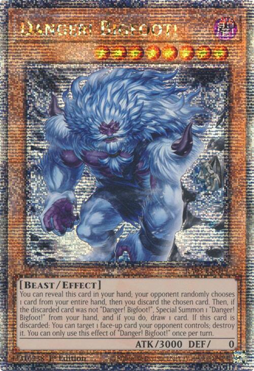 Danger! Bigfoot! (Alternate Art) (Quarter Century Secret Rare) [RA03-EN019] Quarter Century Secret Rare | Gear Gaming Fayetteville