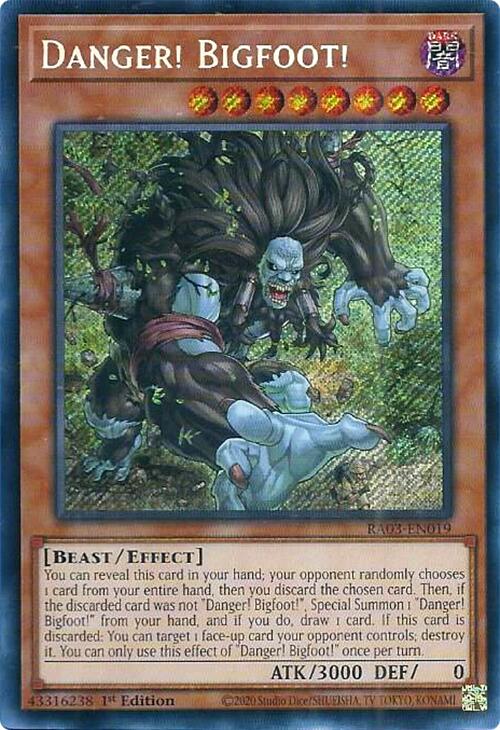 Danger! Bigfoot! (Secret Rare) [RA03-EN019] Secret Rare | Gear Gaming Fayetteville