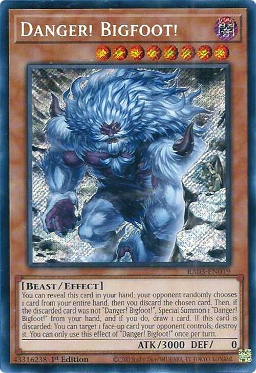 Danger! Bigfoot! (Alternate Art) (Secret Rare) [RA03-EN019] Secret Rare | Gear Gaming Fayetteville