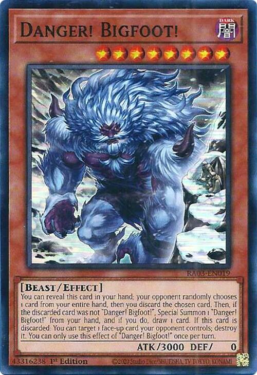 Danger! Bigfoot! (Alternate Art) [RA03-EN019] Super Rare | Gear Gaming Fayetteville