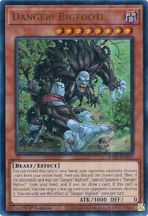 Danger! Bigfoot! (UR) [RA03-EN019] Ultra Rare | Gear Gaming Fayetteville