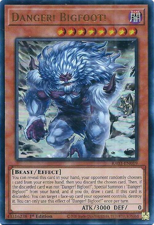 Danger! Bigfoot! (Alternate Art) (UR) [RA03-EN019] Ultra Rare | Gear Gaming Fayetteville