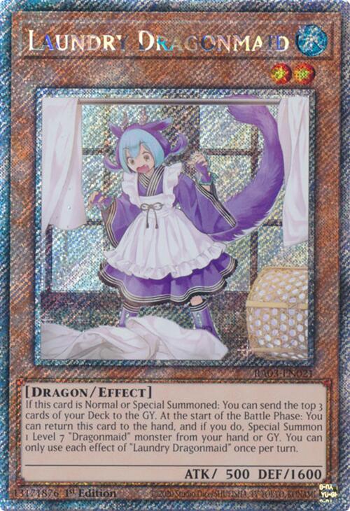 Laundry Dragonmaid (Platinum Secret Rare) [RA03-EN021] Platinum Secret Rare | Gear Gaming Fayetteville