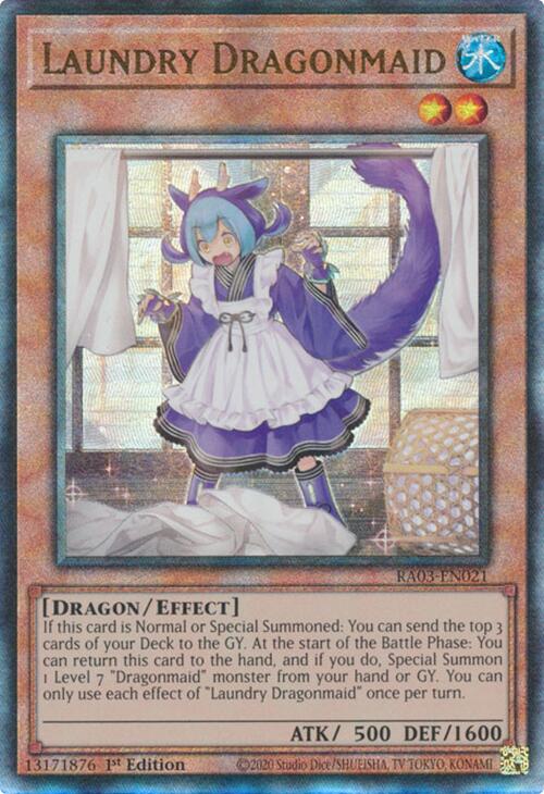 Laundry Dragonmaid (UTR) [RA03-EN021] Prismatic Ultimate Rare | Gear Gaming Fayetteville