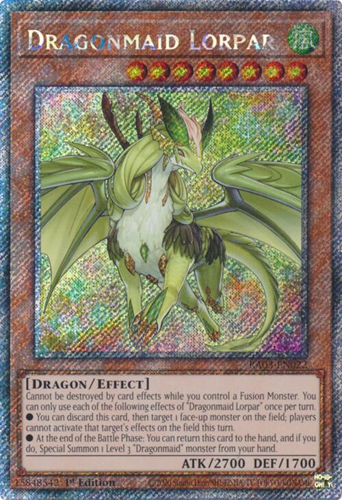 Dragonmaid Lorpar (Platinum Secret Rare) [RA03-EN022] Platinum Secret Rare | Gear Gaming Fayetteville