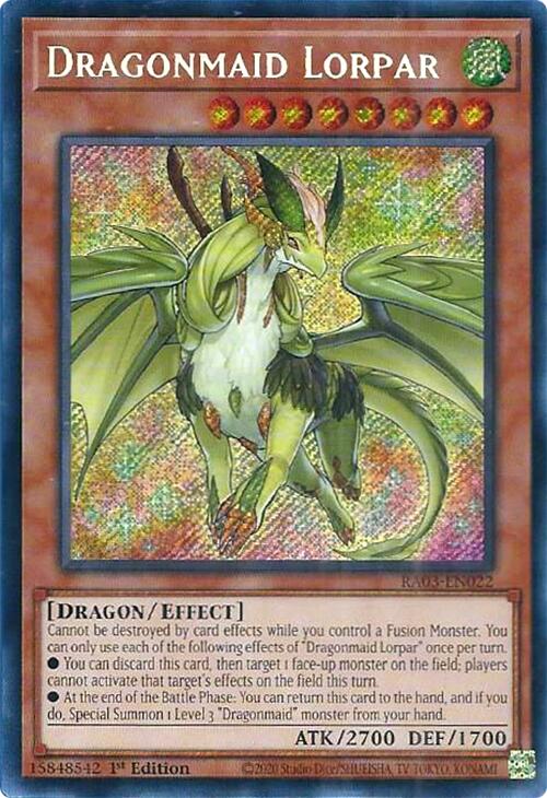 Dragonmaid Lorpar (Secret Rare) [RA03-EN022] Secret Rare | Gear Gaming Fayetteville