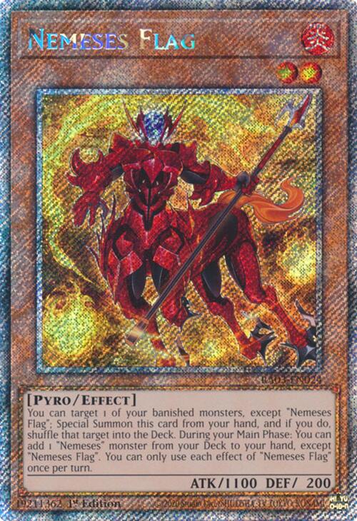 Nemeses Flag (Platinum Secret Rare) [RA03-EN024] Platinum Secret Rare | Gear Gaming Fayetteville