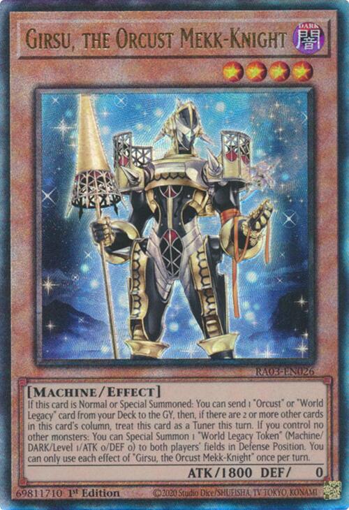 Girsu, the Orcust Mekk-Knight (UTR) [RA03-EN026] Prismatic Ultimate Rare | Gear Gaming Fayetteville