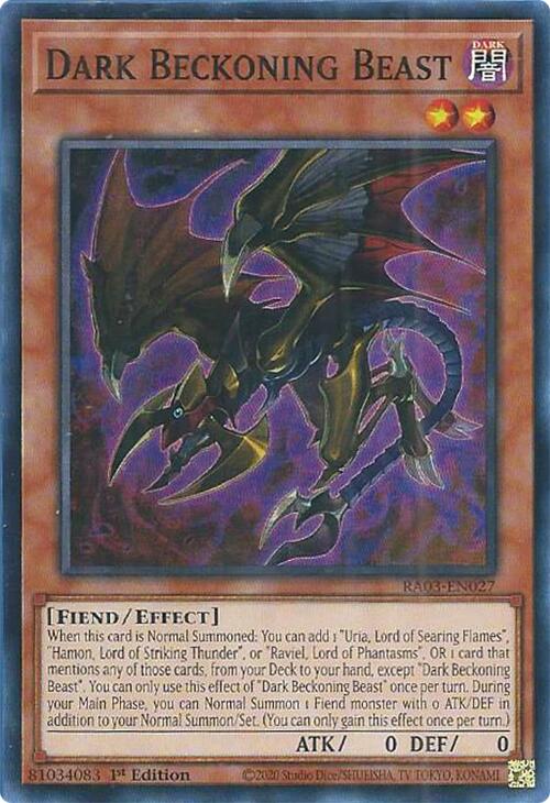 Dark Beckoning Beast [RA03-EN027] Super Rare | Gear Gaming Fayetteville