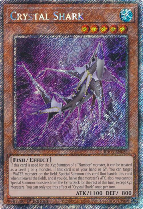 Crystal Shark (Platinum Secret Rare) [RA03-EN031] Platinum Secret Rare | Gear Gaming Fayetteville