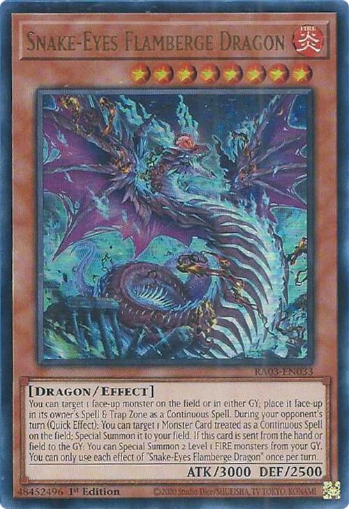 Snake-Eyes Flamberge Dragon (UR) [RA03-EN033] Ultra Rare | Gear Gaming Fayetteville