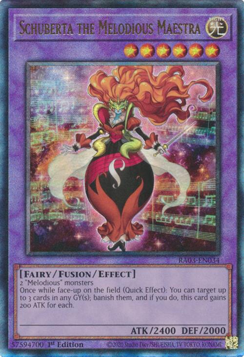Schuberta the Melodious Maestra (UTR) [RA03-EN034] Prismatic Ultimate Rare | Gear Gaming Fayetteville