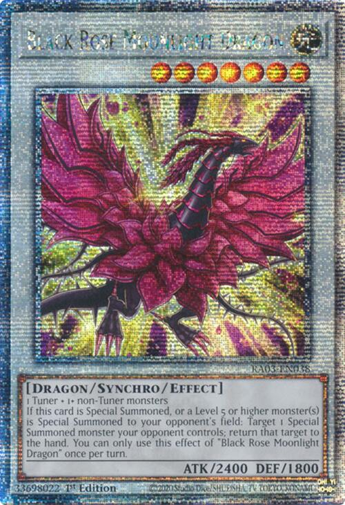 Black Rose Moonlight Dragon (Quarter Century Secret Rare) [RA03-EN038] Quarter Century Secret Rare | Gear Gaming Fayetteville