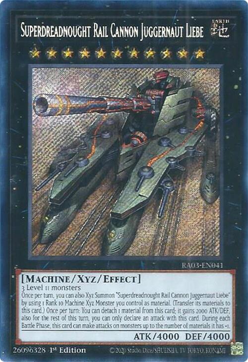 Superdreadnought Rail Cannon Juggernaut Liebe (Secret Rare) [RA03-EN041] Secret Rare | Gear Gaming Fayetteville