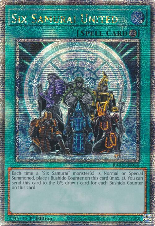 Six Samurai United (Quarter Century Secret Rare) [RA03-EN054] Quarter Century Secret Rare | Gear Gaming Fayetteville
