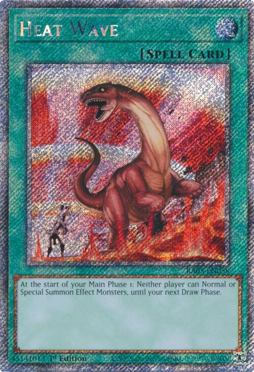 Heat Wave (Platinum Secret Rare) [RA03-EN058] Platinum Secret Rare | Gear Gaming Fayetteville