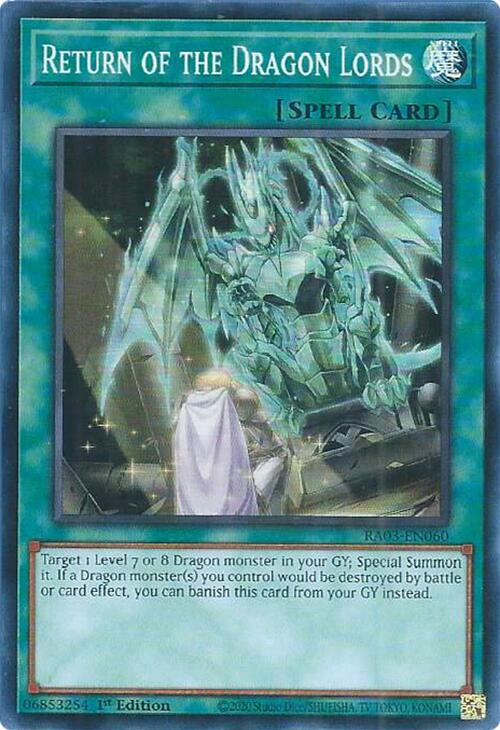 Return of the Dragon Lords [RA03-EN060] Super Rare | Gear Gaming Fayetteville