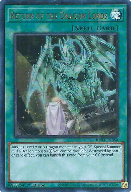 Return of the Dragon Lords (UR) [RA03-EN060] Ultra Rare | Gear Gaming Fayetteville