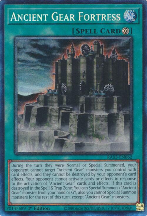 Ancient Gear Fortress (CR) [RA03-EN062] Prismatic Collector's Rare | Gear Gaming Fayetteville