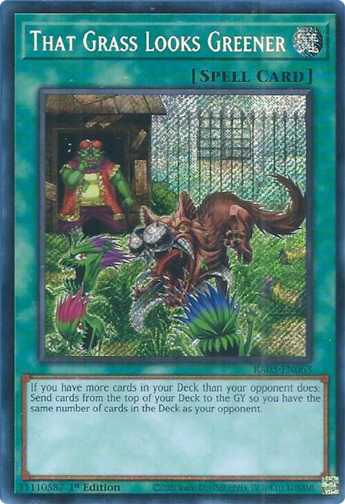 That Grass Looks Greener (Secret Rare) [RA03-EN063] Secret Rare | Gear Gaming Fayetteville