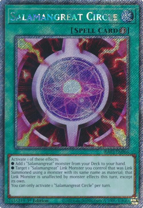 Salamangreat Circle (Platinum Secret Rare) [RA03-EN066] Platinum Secret Rare | Gear Gaming Fayetteville