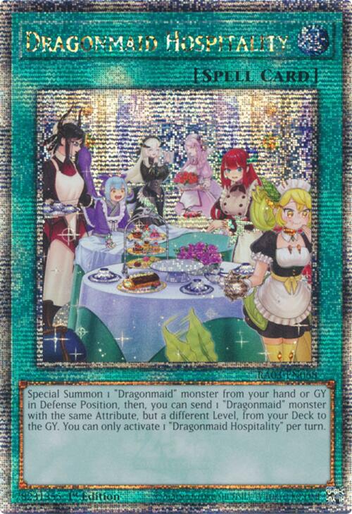 Dragonmaid Hospitality (Alternate Art) (Quarter Century Secret Rare) [RA03-EN068] Quarter Century Secret Rare | Gear Gaming Fayetteville