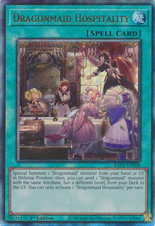 Dragonmaid Hospitality (UTR) [RA03-EN068] Prismatic Ultimate Rare | Gear Gaming Fayetteville