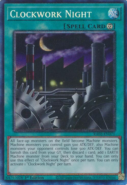 Clockwork Night (CR) [RA03-EN071] Prismatic Collector's Rare | Gear Gaming Fayetteville