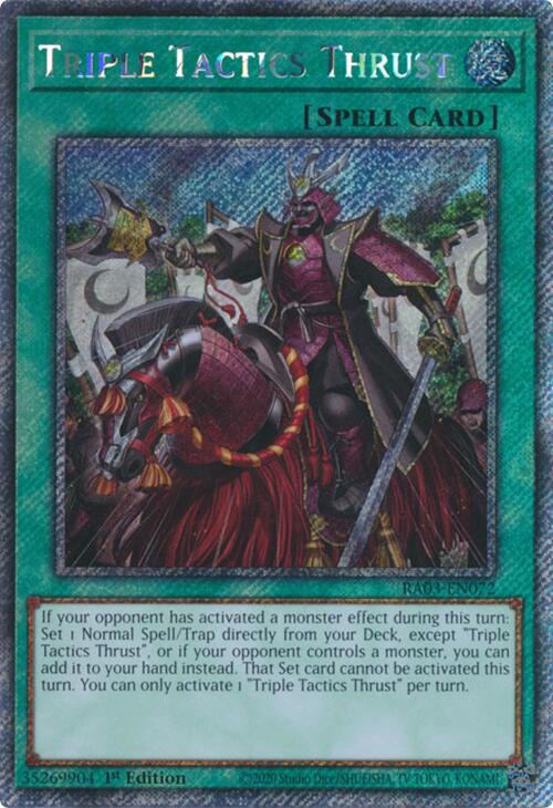 Triple Tactics Thrust (Platinum Secret Rare) [RA03-EN072] Platinum Secret Rare | Gear Gaming Fayetteville