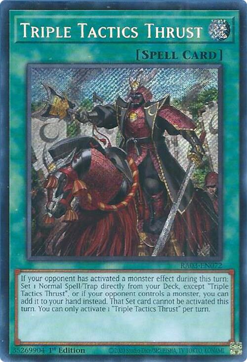 Triple Tactics Thrust (Secret Rare) [RA03-EN072] Secret Rare | Gear Gaming Fayetteville