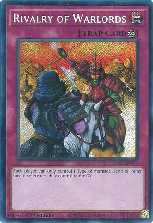 Rivalry of Warlords (Secret Rare) [RA03-EN075] Secret Rare | Gear Gaming Fayetteville