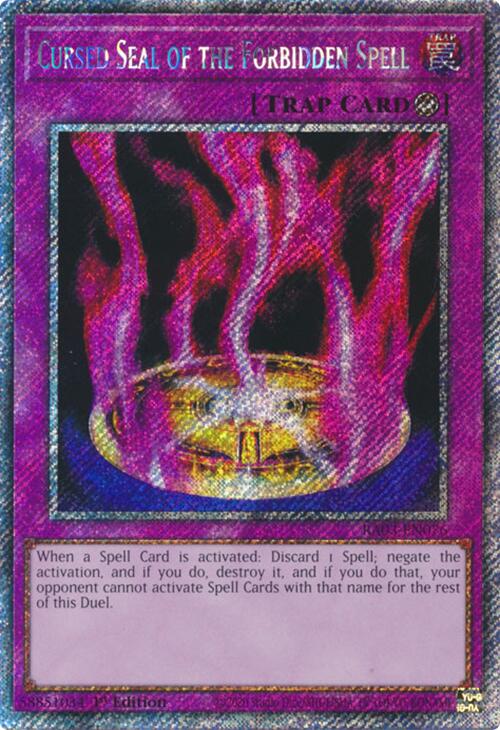 Cursed Seal of the Forbidden Spell (Platinum Secret Rare) [RA03-EN076] Platinum Secret Rare | Gear Gaming Fayetteville