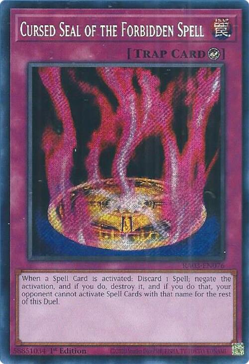 Cursed Seal of the Forbidden Spell (Secret Rare) [RA03-EN076] Secret Rare | Gear Gaming Fayetteville