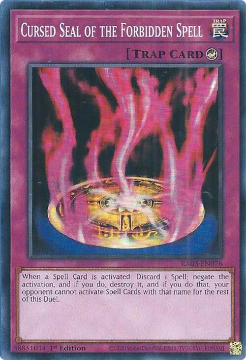 Cursed Seal of the Forbidden Spell [RA03-EN076] Super Rare | Gear Gaming Fayetteville
