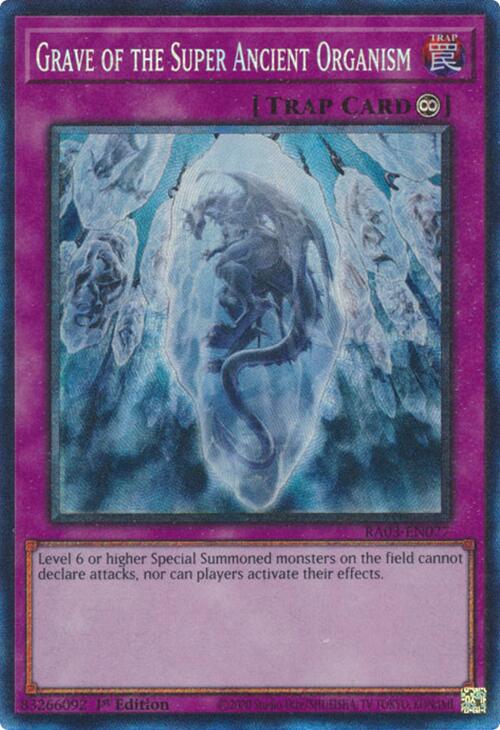 Grave of the Super Ancient Organism (CR) [RA03-EN077] Prismatic Collector's Rare | Gear Gaming Fayetteville