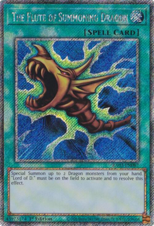 The Flute of Summoning Dragon (Platinum Secret Rare) [RA03-EN087] Platinum Secret Rare | Gear Gaming Fayetteville