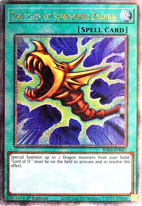 The Flute of Summoning Dragon (Quarter Century Secret Rare) [RA03-EN087] Quarter Century Secret Rare | Gear Gaming Fayetteville