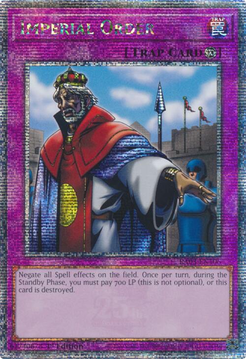 Imperial Order (Quarter Century Secret Rare) [RA03-EN106] Quarter Century Secret Rare | Gear Gaming Fayetteville