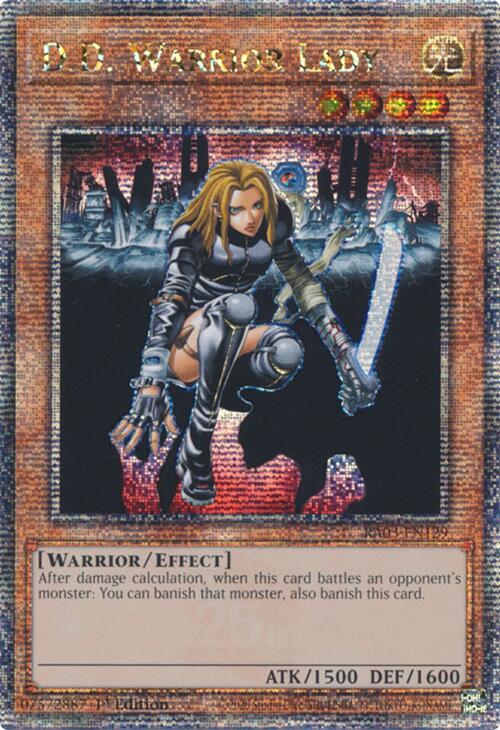 D.D. Warrior Lady (Quarter Century Secret Rare) [RA03-EN129] Quarter Century Secret Rare | Gear Gaming Fayetteville