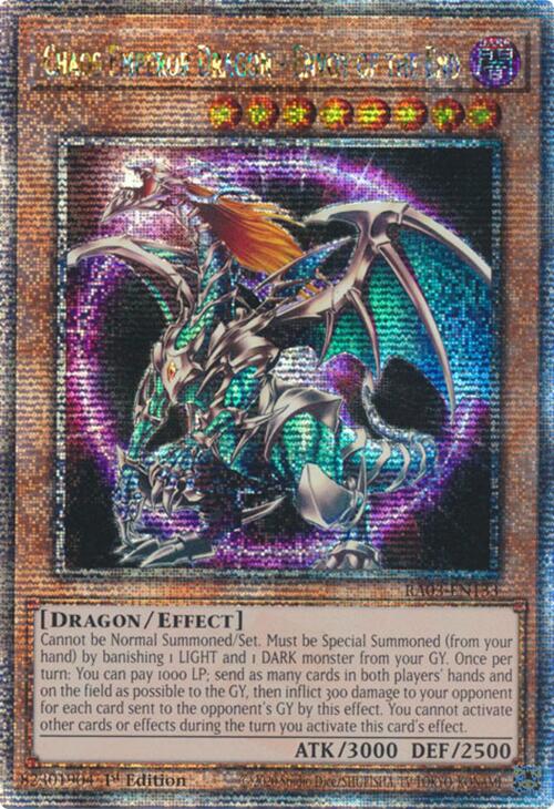 Chaos Emperor Dragon - Envoy of the End (Quarter Century Secret Rare) [RA03-EN133] Quarter Century Secret Rare | Gear Gaming Fayetteville