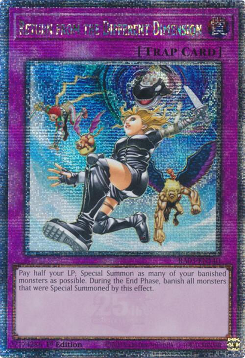 Return from the Different Dimension (Quarter Century Secret Rare) [RA03-EN140] Quarter Century Secret Rare | Gear Gaming Fayetteville