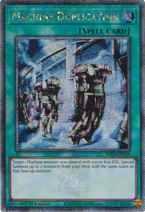Machine Duplication (Quarter Century Secret Rare) [RA03-EN145] Quarter Century Secret Rare | Gear Gaming Fayetteville