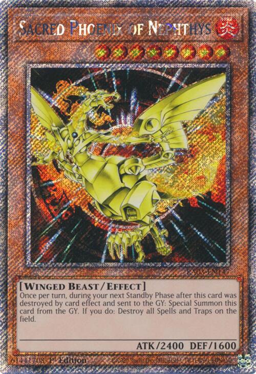 Sacred Phoenix of Nephthys (Platinum Secret Rare) [RA03-EN147] Platinum Secret Rare | Gear Gaming Fayetteville