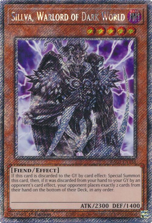 Sillva, Warlord of Dark World (Platinum Secret Rare) [RA03-EN158] Platinum Secret Rare | Gear Gaming Fayetteville