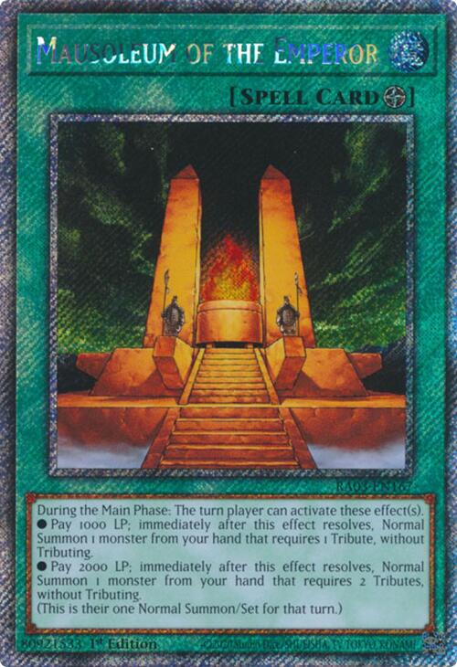 Mausoleum of the Emperor (Platinum Secret Rare) [RA03-EN167] Platinum Secret Rare | Gear Gaming Fayetteville
