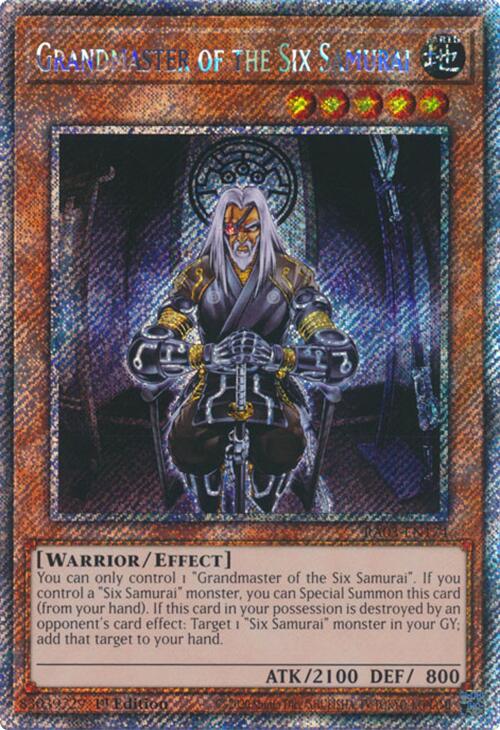 Grandmaster of the Six Samurai (Platinum Secret Rare) [RA03-EN174] Platinum Secret Rare | Gear Gaming Fayetteville