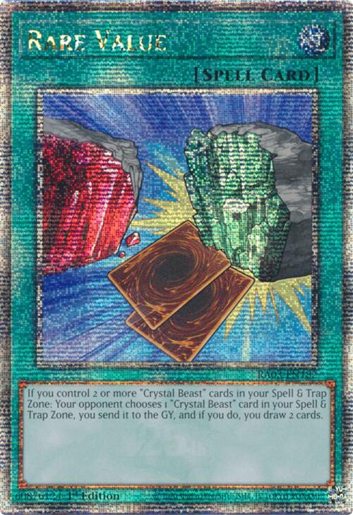 Rare Value (Quarter Century Secret Rare) [RA03-EN182] Quarter Century Secret Rare | Gear Gaming Fayetteville