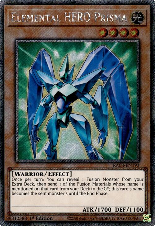 Elemental HERO Prisma (Platinum Secret Rare) [RA03-EN193] Platinum Secret Rare | Gear Gaming Fayetteville