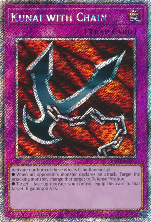 Kunai with Chain (Platinum Secret Rare) [RA03-EN204] Platinum Secret Rare | Gear Gaming Fayetteville